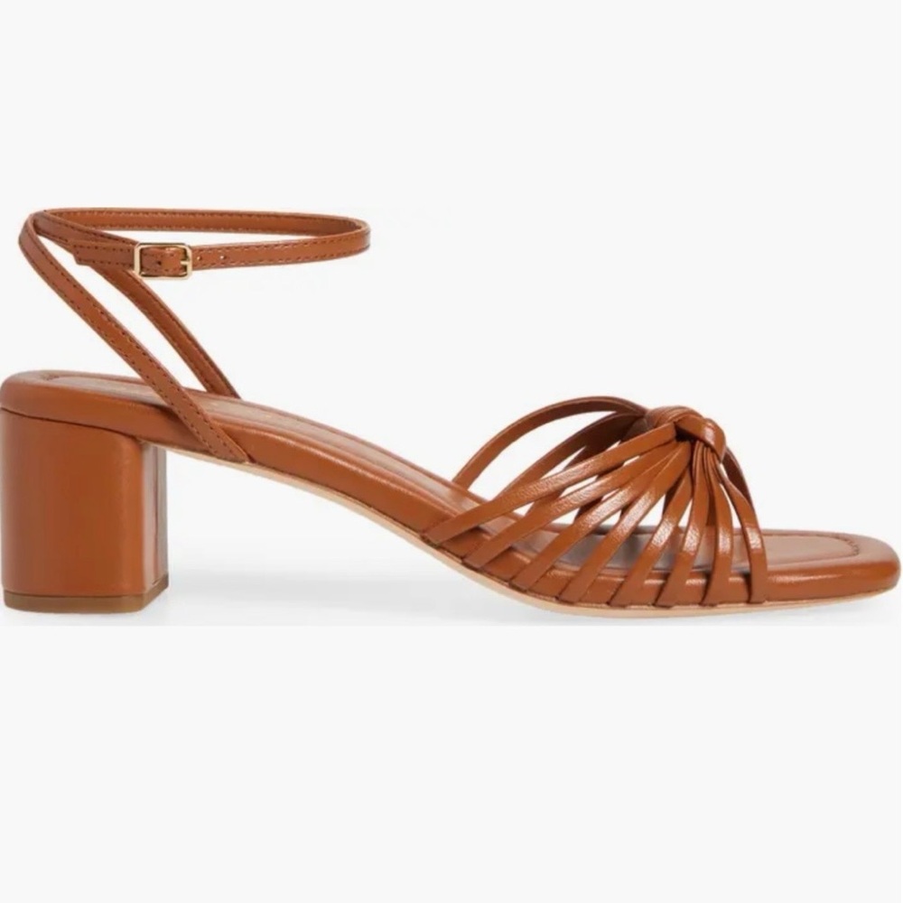 Loeffler Randall Olivia Dune Knot Mid-Heel Sandal Timber